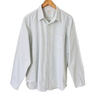 J. Crew 2 PLY 100% Cotton Striped Button Up Shirt Long Sleeve Mens X-Large